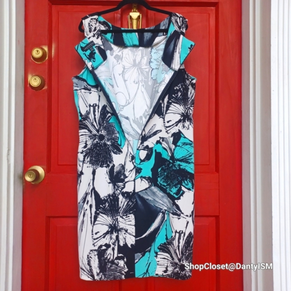 Connected Apparel Floral Print Sleeveless Dress - Picture 4 of 12